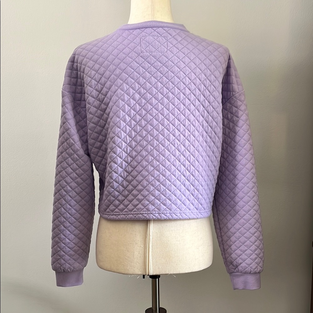 Rue21 Purple Cropped Boxy Sweatshirt - Picture 4 of 8